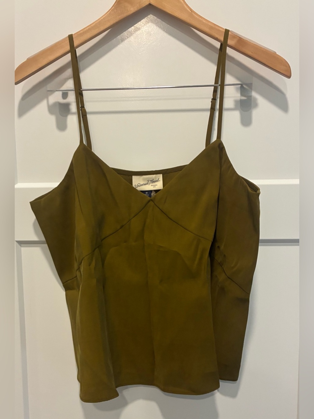 Olive Green Satin Camisole Top Universal Threads women medium